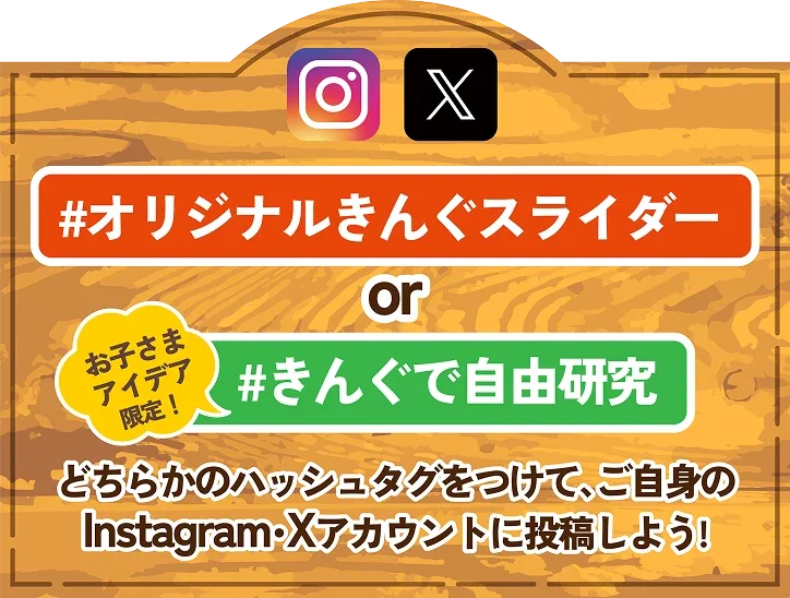 どちらかのハッシュタグをつけて、ご自身のInstagram・Xアカウントに投稿しよう